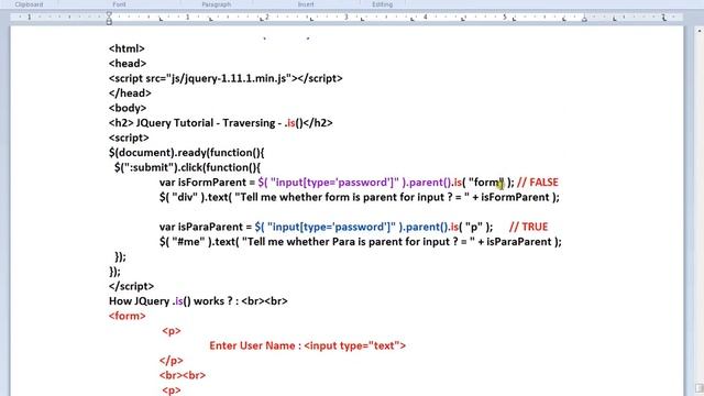 IS METHOD IN JQUERY DEMO смотреть онлайн