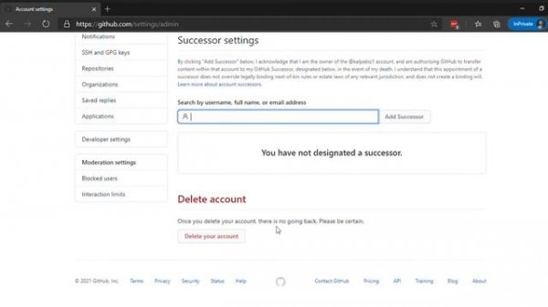 How To Delete Github Account?