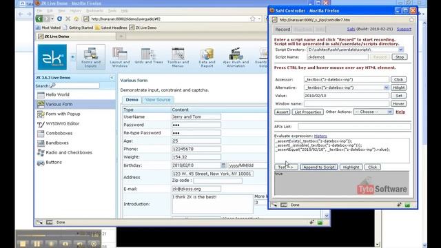 Demo: Testing an AJAX app. using Sahi. смотреть онлайн