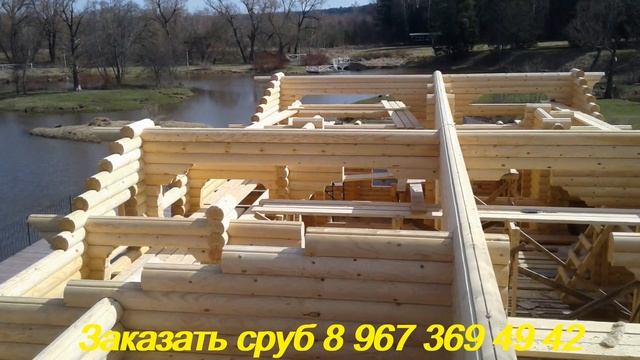 Сборка сруба Финский профиль смотреть онлайн