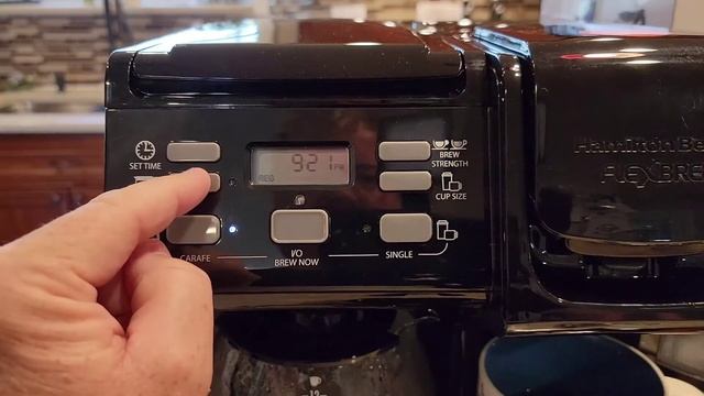 HOW TO SET DELAY BREW Hamilton Beach FlexBrew Coffee Maker K Cup Set Time and Auto Brew смотреть онлайн