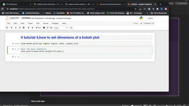 Python Bokeh Interactive Data Visualization Tutorial|How To Set Dimension Of A Bokeh Plot|Part:4 смотреть онлайн