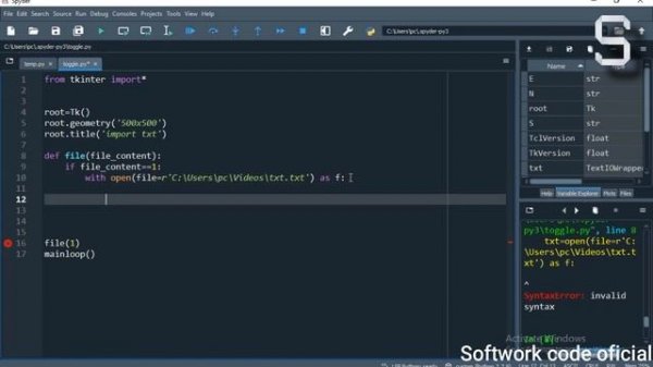 Text File In Tkinter - How To Open Text File Using Python Tkinter