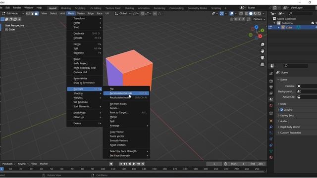 How to Flip Face Orientation in Blender | Flip Normals in Blender смотреть онлайн