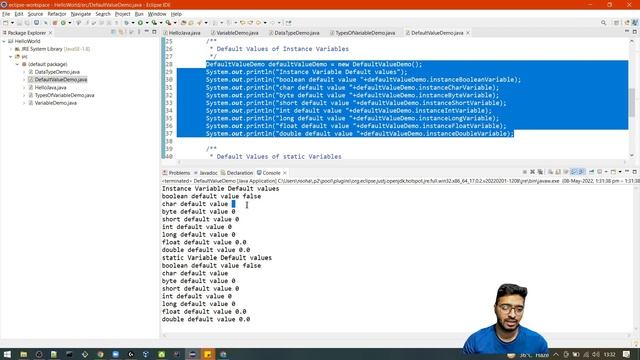Core Java | Default Value of Local, Static and Instance variable in java смотреть онлайн
