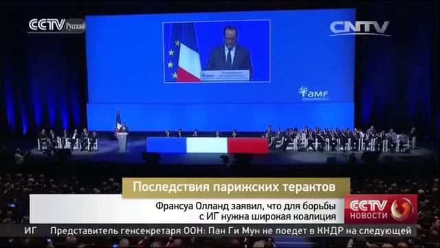 Франсуа Олланд заявил, что для борьбы с ИГ нужна широкая коалиция смотреть онлайн