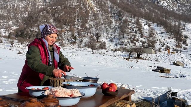 KHAN KEBAB - Azerbaijani Kebab Recipe From Lamb Stomach, Liver And Lungs