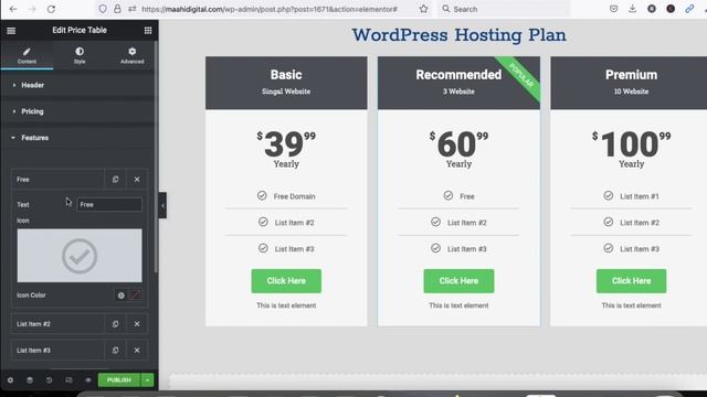 Create Pricing Table in WordPress with Elementor | WordPress Tutorial смотреть онлайн