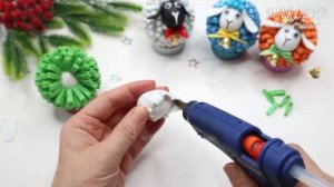 ☘️? Милые Овечки из фоамирана ? Игрушки на Ёлку своими руками ?Funny Sheep DIY ☘️?