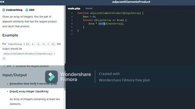 Adjacent Elements Product | CodeSignal | PHP смотреть онлайн