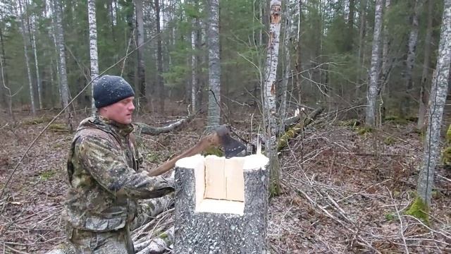 Постройка солонца для зверья!Солонец для лосей!