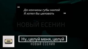 Новый Есенин - "Ну, целуй меня, целуй"
