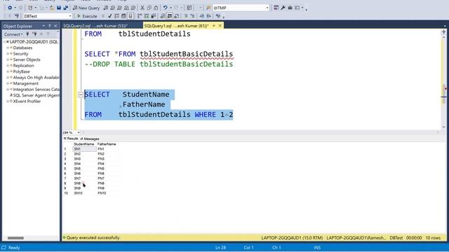 Insert Into and Into in SQL server смотреть онлайн