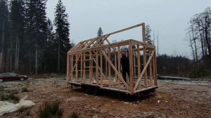 Tiny House Дом на колесах своими руками! Каркас дома Стропильная система #2