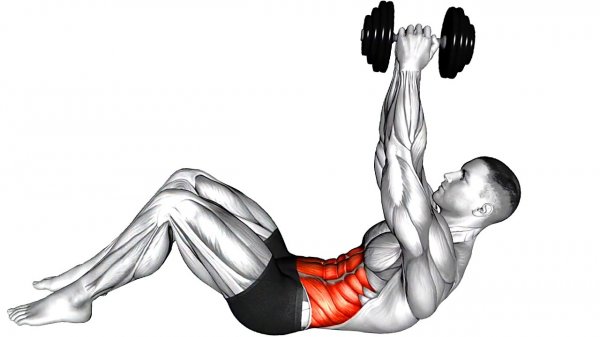 Упражнения с Гантелями для Пресса