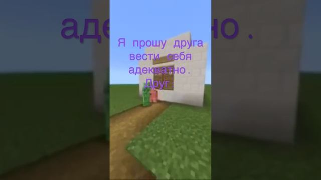 Прошу друга вести себя адекватно. Так же он #рекомендации #minecraft смотреть онлайн