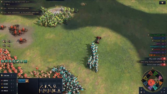 Age Of Empires 4 - 4v4 CBA MASSIVE ARCHER ARMY | Multiplayer Gameplay