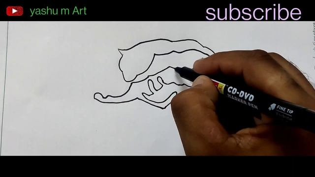 How to draw cat in your arm wall art sketch ||yashu m art смотреть онлайн