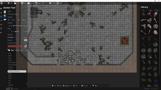 DUNGEONDRAFT Speedpaint - INFESTED Tower Roof (Homebrew VTT Map) смотреть онлайн