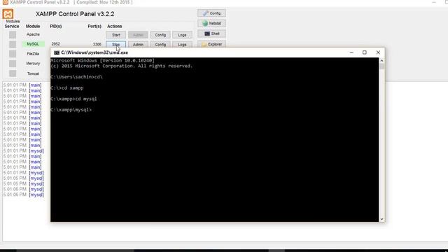 how to use xampp server in mysql смотреть онлайн