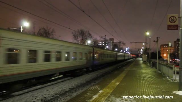 Электровоз ЧС7-011 с поездом №667 Москва - Великие Луки смотреть онлайн