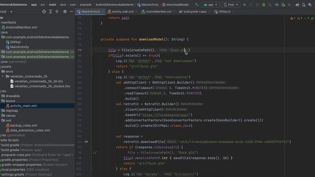 Load 3d model from network/server in native android app using filament with kotlin смотреть онлайн