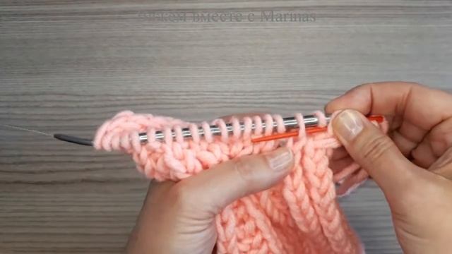 Шарф английской резинкой с фабричными краями смотреть онлайн