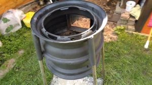 печь под казан своими руками / печь под казан из колесных дисков/ вариант для путешествий/ плов /