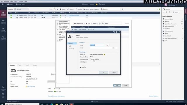 LAB:12 Preventing IP Spoofing with Network Topology configuration | Check Point R81 смотреть онлайн