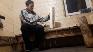 Лавочка Лежанка в Комнату отдыха в бане своими руками. Стол Викингов в баню!