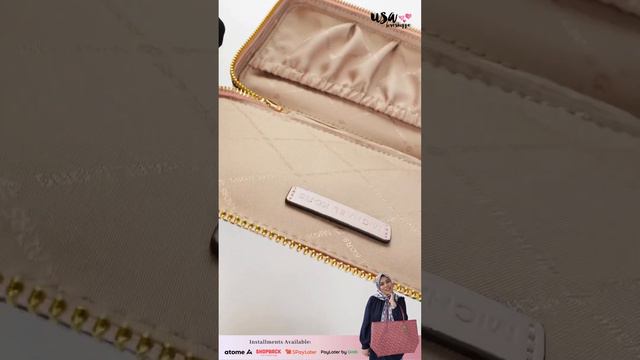 MK Jet Set Travel Large Double Zip Travel Case in Signature Optic White/Rose Gold (35F2GTVU9V) смотреть онлайн