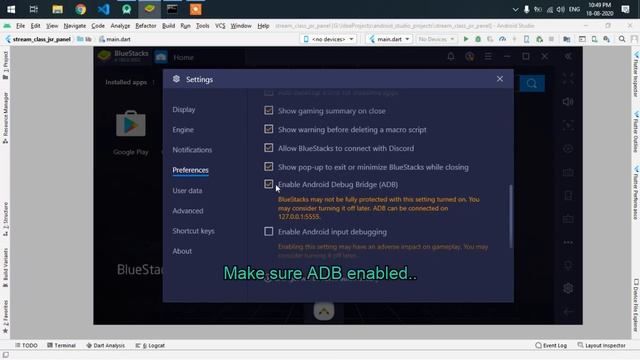 How to enable ADB in new Bluestack | Android Debugging. смотреть онлайн