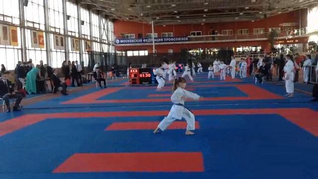 Скоробогатова Кира Первенство Москвы по каратэ 10-11 лет Ката 1/4 смотреть онлайн
