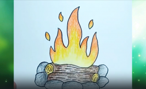 Костерок. Рисовать легко