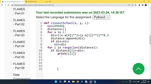 NPTEL The Joy of Computing using python week 10 all 3 programming assignment answer with code link смотреть онлайн