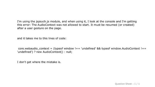 HTML : The AudioContext was not allowed to start. It must be resumed (or created) after a user gest смотреть онлайн