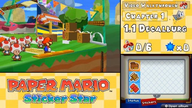 Paper Mario: Sticker Star Walkthrough 1.1 - Decalburg смотреть онлайн
