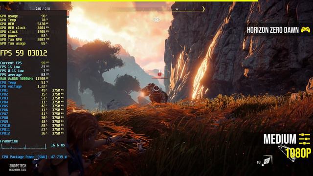 Horizon Zero Dawn Ryzen 5 2600 | GTX 1660 | 1080p смотреть онлайн