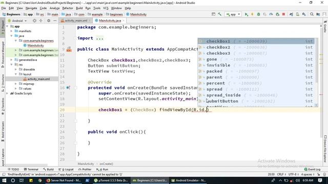 How to Use CheckBox in Android Studio Beginners смотреть онлайн