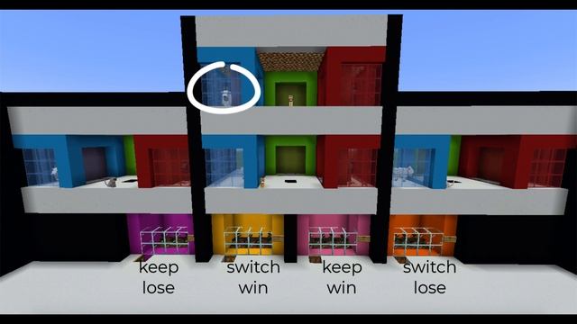 Monty Hall Problem Explained in Minecraft смотреть онлайн