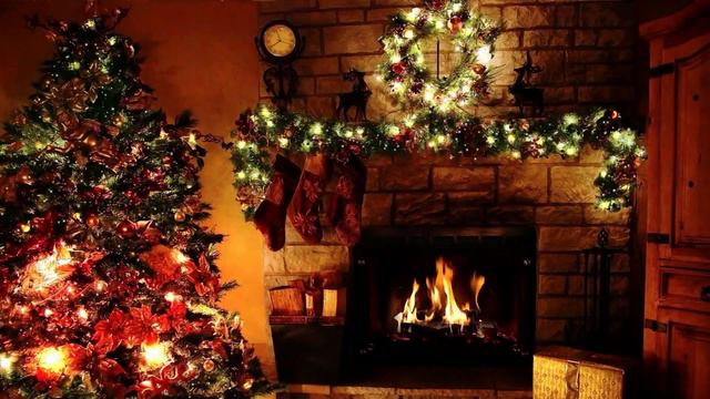 Christmas music 2023-Christmas carols,Decorated Christmas tree,Fireplace and carols смотреть онлайн