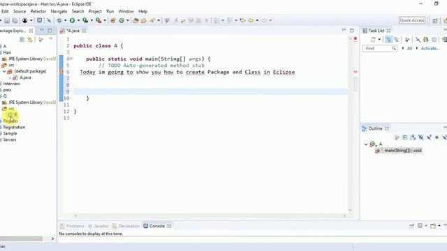 How To Create Package and Class in Eclipse смотреть онлайн