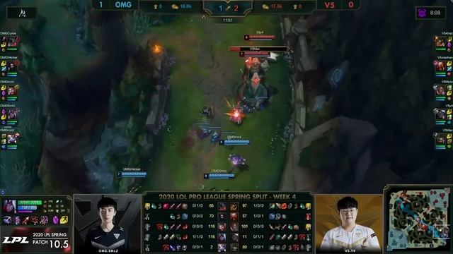 V5 vs OMG Highlights ALL GAMES LPL Spring 2020 W4D3 Victoy Five vs Oh My God by Onivia смотреть онлайн