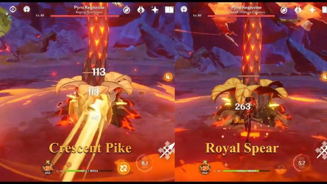 Genshin Impact - Royal Spears or Crescent Pike For Zhongli? Level 80 Weapons testing смотреть онлайн