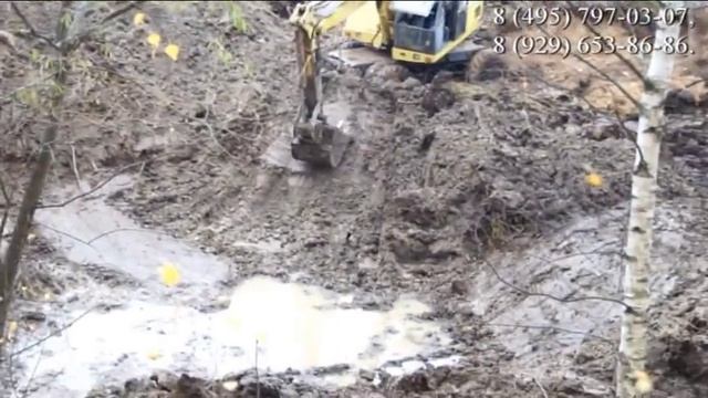 Копаем пруд на участке! Весь процесс за 16 минут! смотреть онлайн