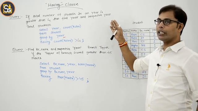 Lec-33 | HAVING clause in SQL with Example | How to filter groups | How to use HAVING clause смотреть онлайн