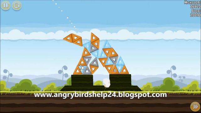 [4-17] Angry Birds - Mighty Hoax - 1 bird - 3 stars смотреть онлайн