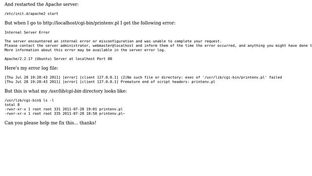 DevOps & SysAdmins: 500 internal server error (working on ubuntu) смотреть онлайн