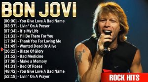 Bon Jovi Greatest Hits Full Album ~ Best Rock Songs Playlist Ever