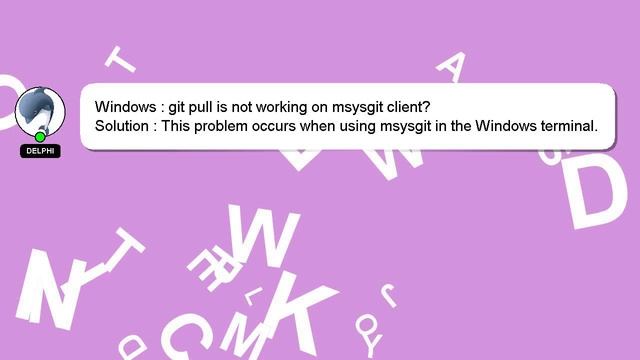 Windows : git pull is not working on msysgit client? смотреть онлайн